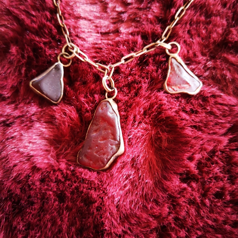 925 custom beach glass necklace